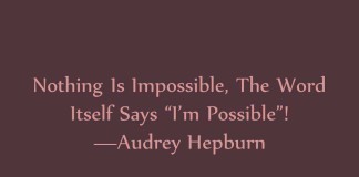 Inspiratonal Quote From Audrey Hepburn