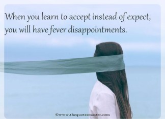 Learn to expect less quote