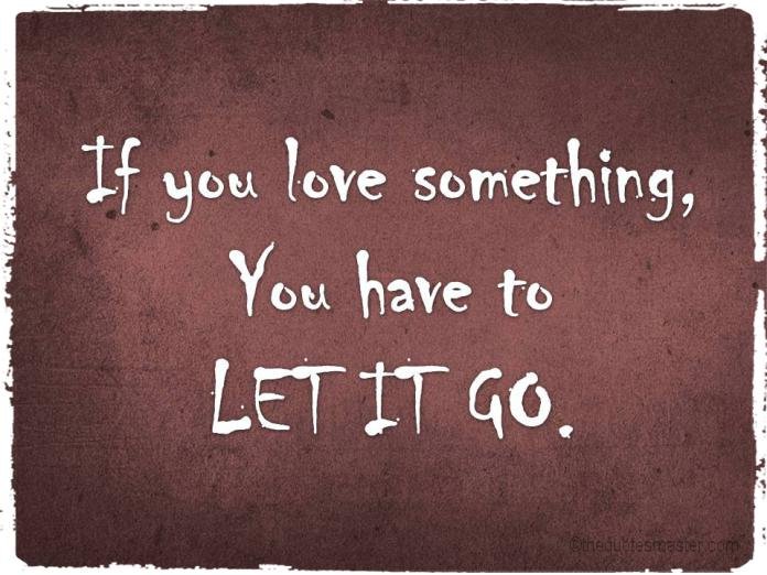 Saying if you love something let it go