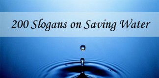 200 Slogans on Saving Water