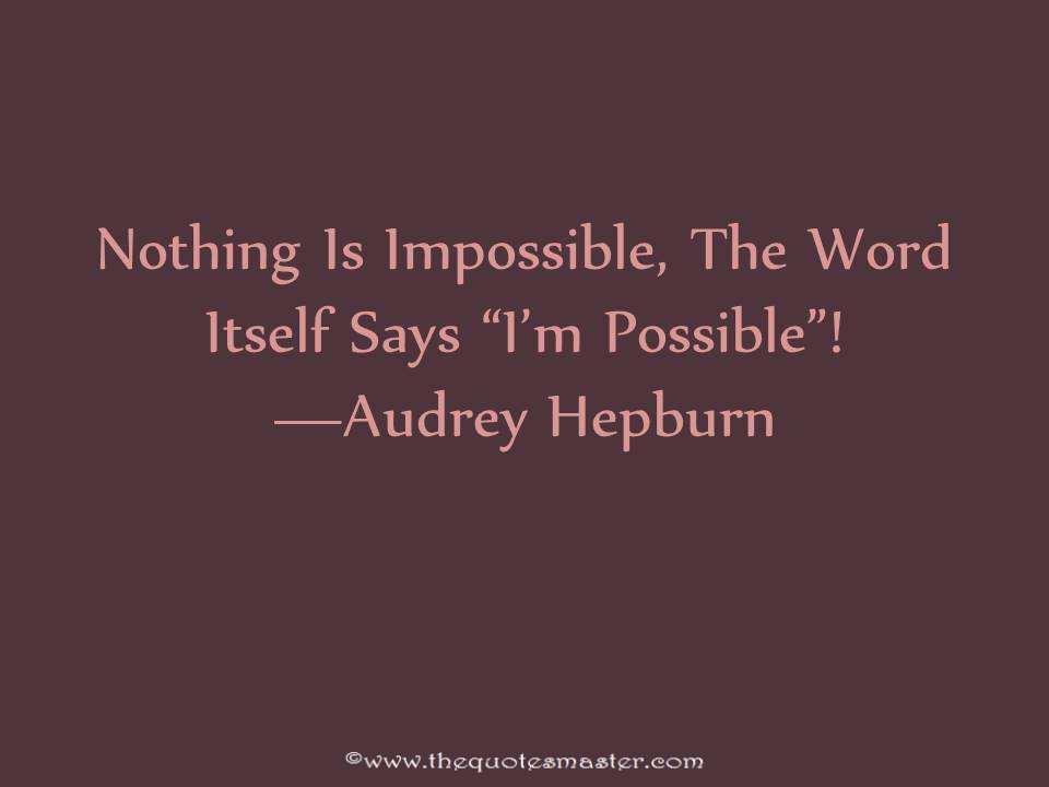 Inspirational Quote From Audrey Hepburn
