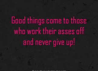 Never give up quote
