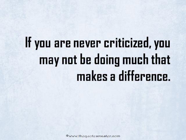 quote about criticism with image