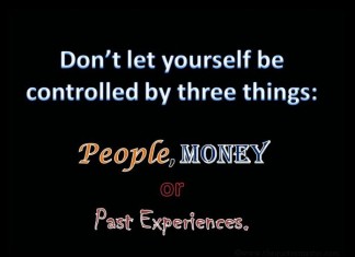 Dont let controlled by money picture quote