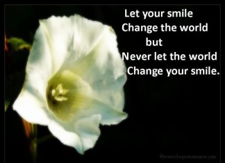 Smile Change the world picture quotes