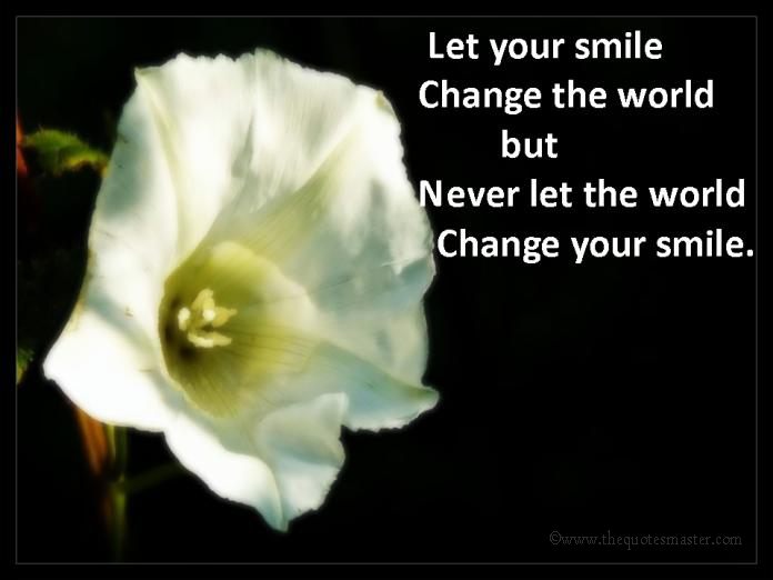 Smile Change the world picture quotes