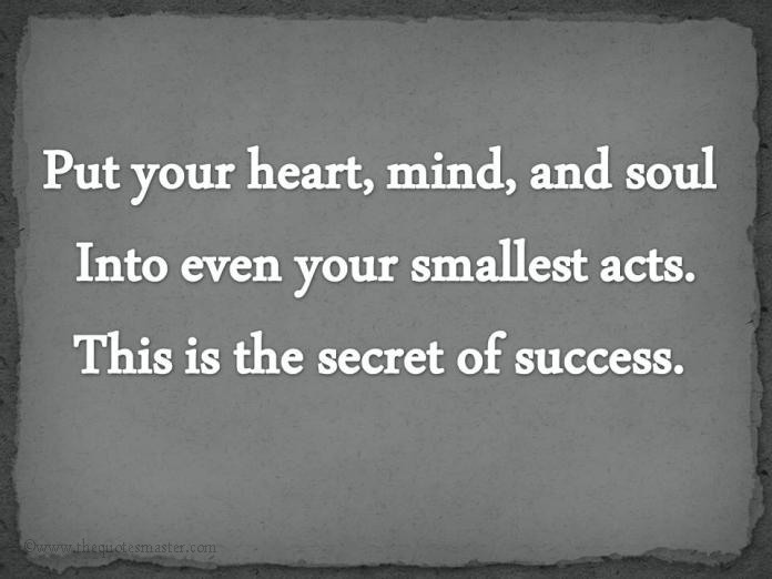 Secret of Success Picture Quotes