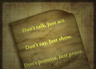 Dont talk just act picture quotes