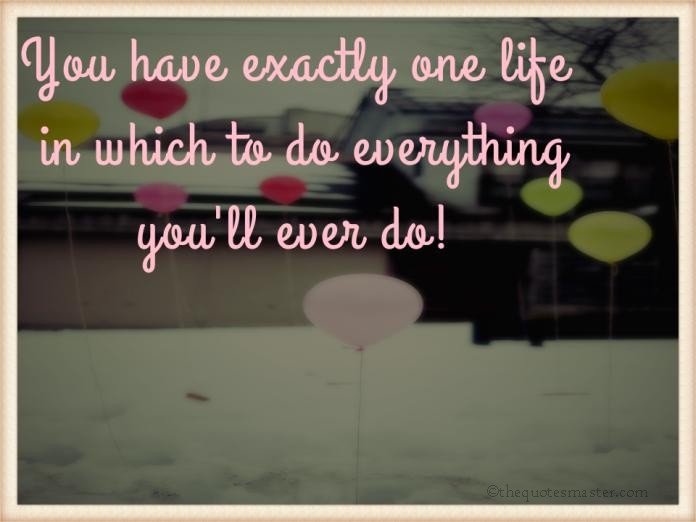 One Life and Do Everything picture quotes
