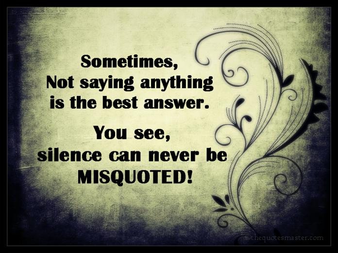 Silence Quotes with images