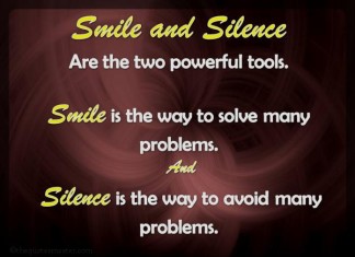 Smile and Silence Picture Quotes