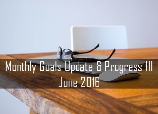 Monthly Goals Update and progress