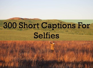 300 Short Captions For Selfies