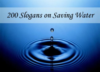 200 Slogans on Saving Water