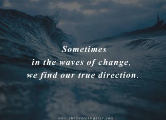 Sometimes in the waves of change, we find our true direction