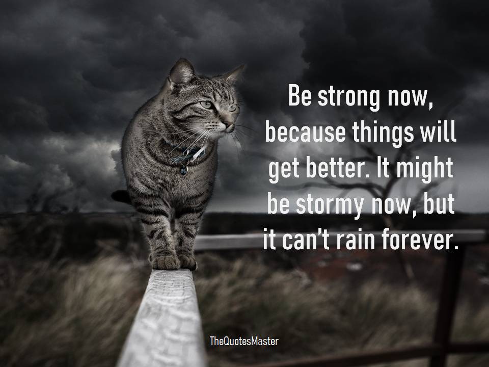 Be strong things will get better