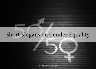 Slogans on gender equality