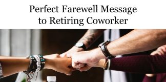 Perfect Farewell Message to Retiring Coworker