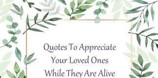 Quotes To Appreciate Your Loved Ones While They Are Alive