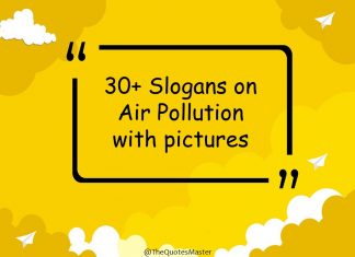 Slogans on Air Pollution with pictures